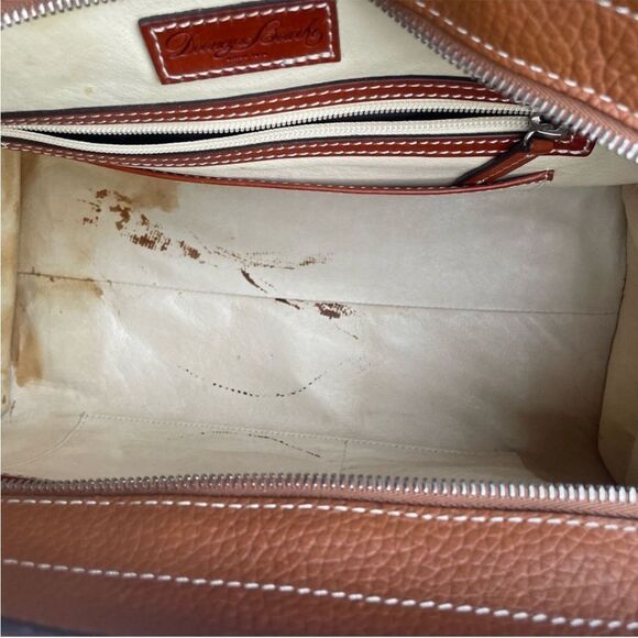 DOONEY & BOURKE British Tan Bag Florentine Cambridge Leather Tote Handbag - Picture 8 of 10